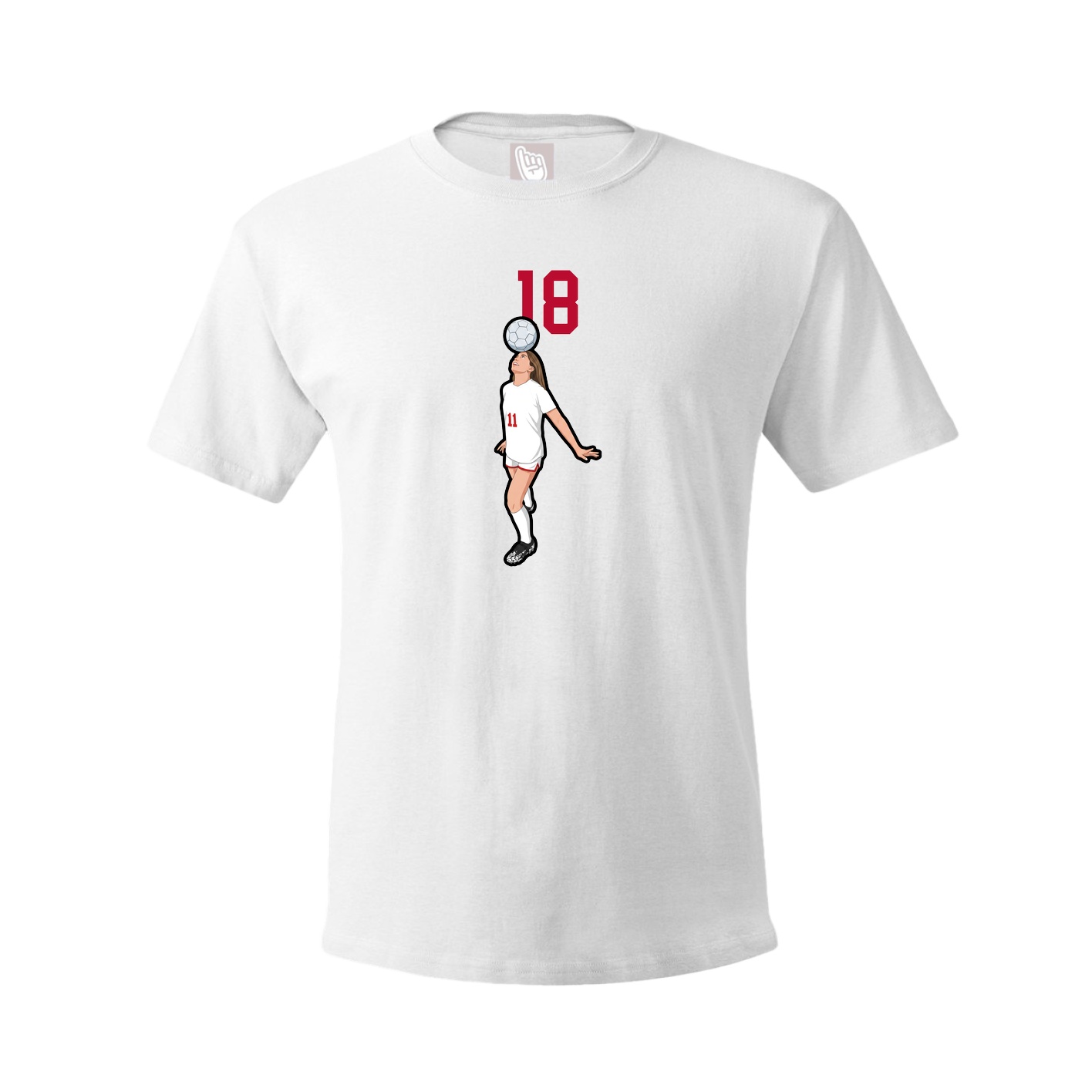 Youth Tee — Number Top in White