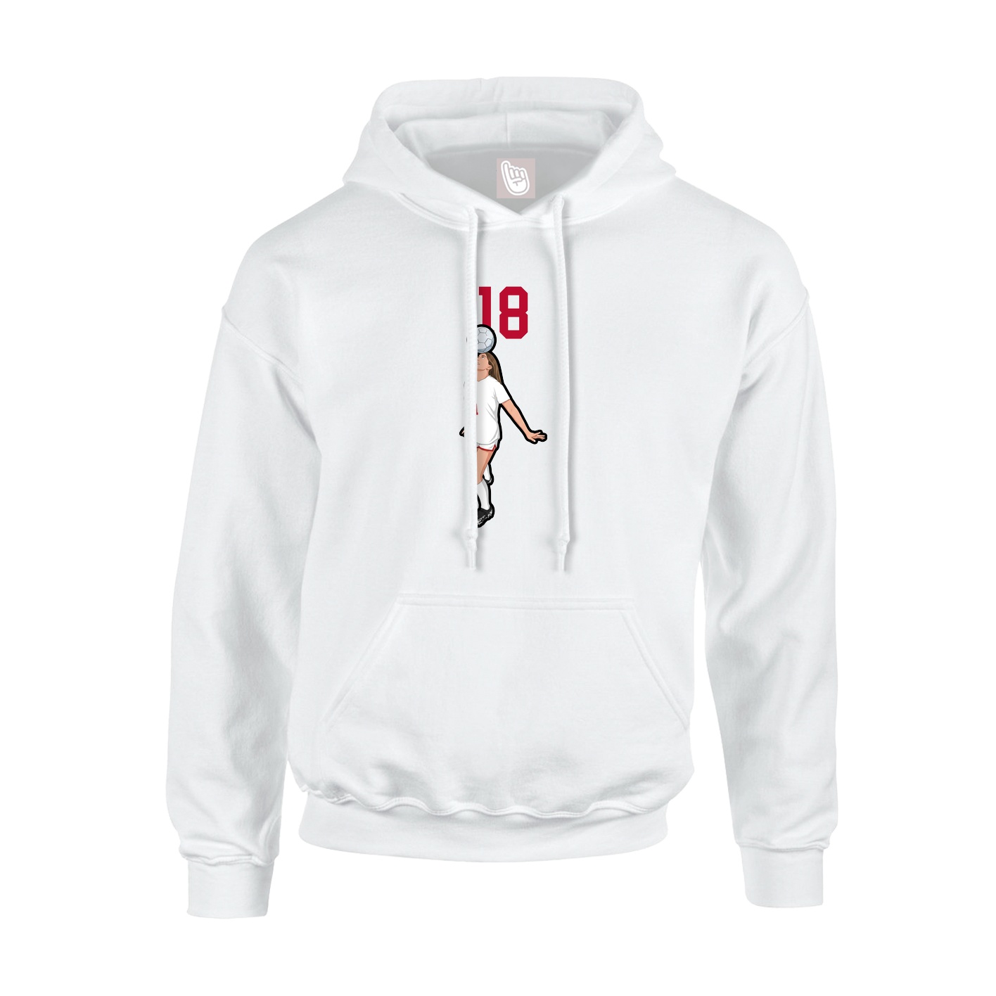 Hoodie — Number Top in White