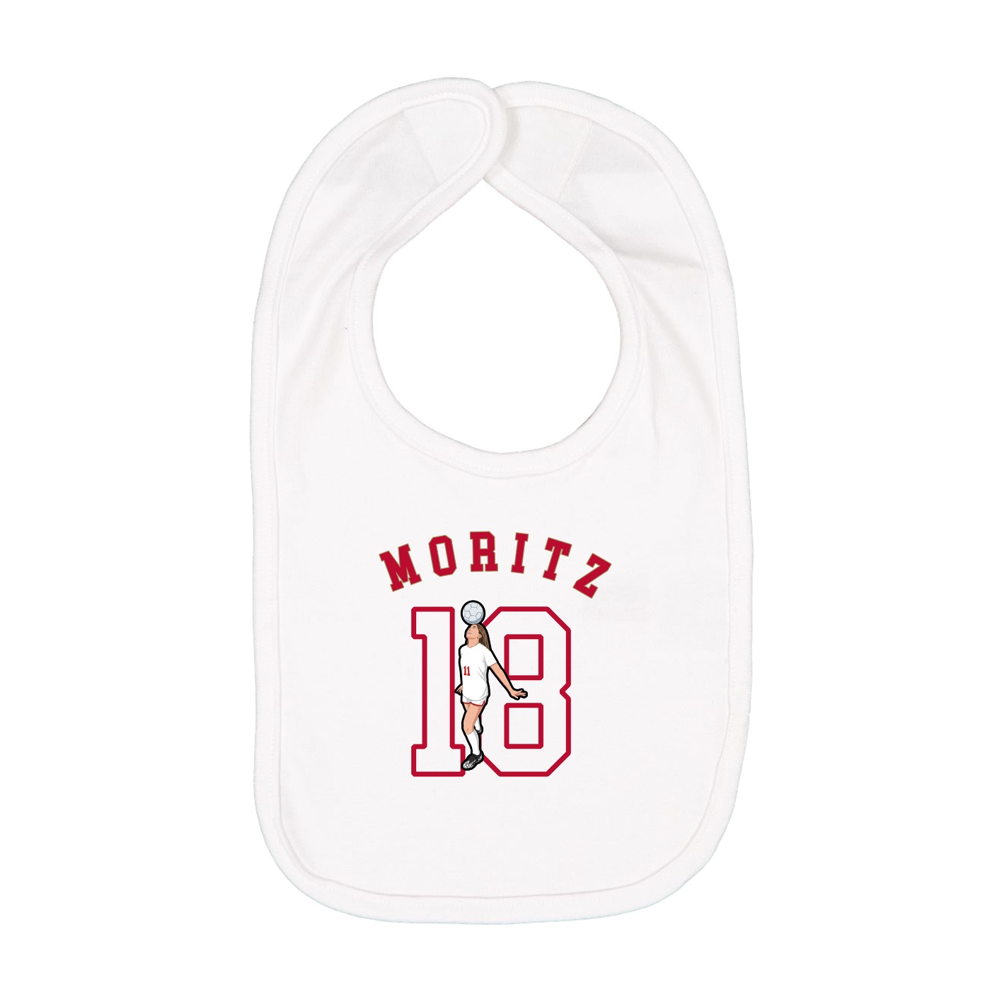 Infant Bib — Shirsey Arch in White
