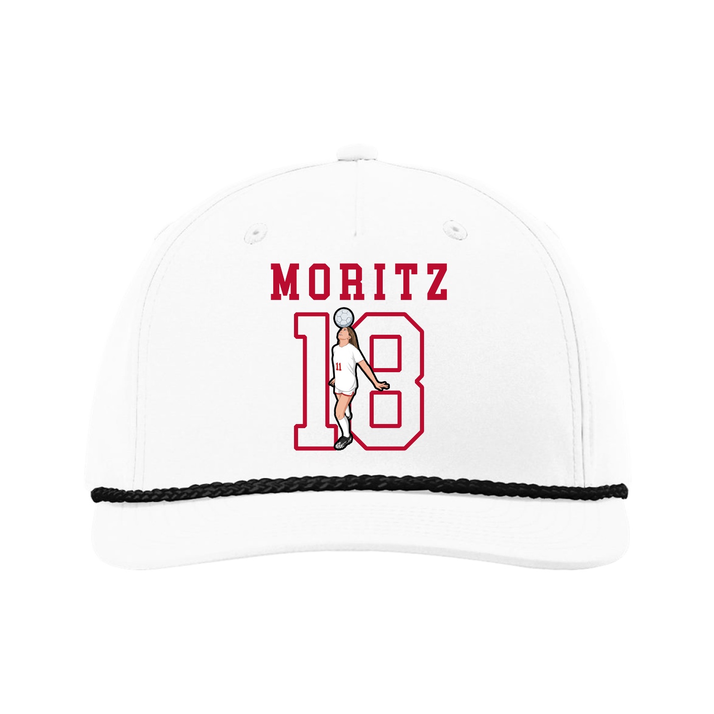 Five-Panel Classic Rope Cap — Shirsey in White