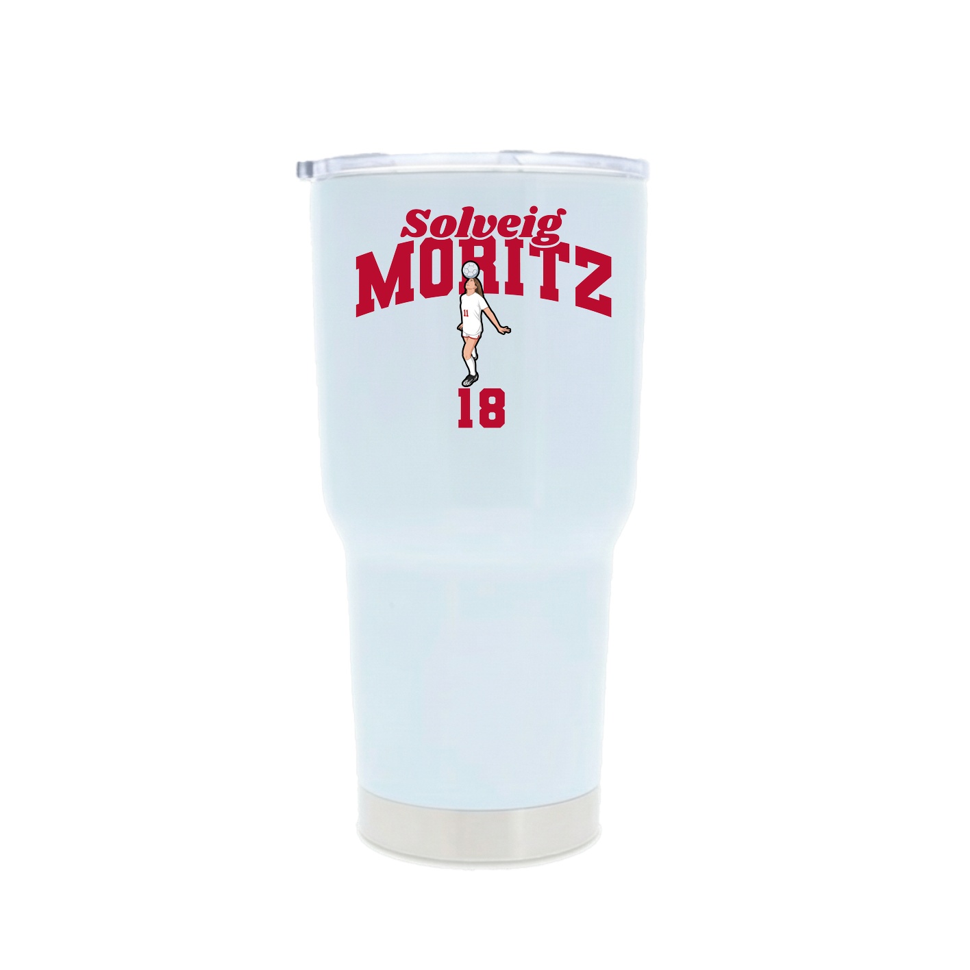 30oz Stainless Steel Tumbler — Signature Arch in White