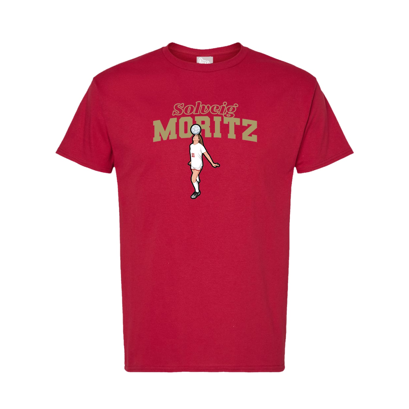 Tee — Name Arch in Crimson