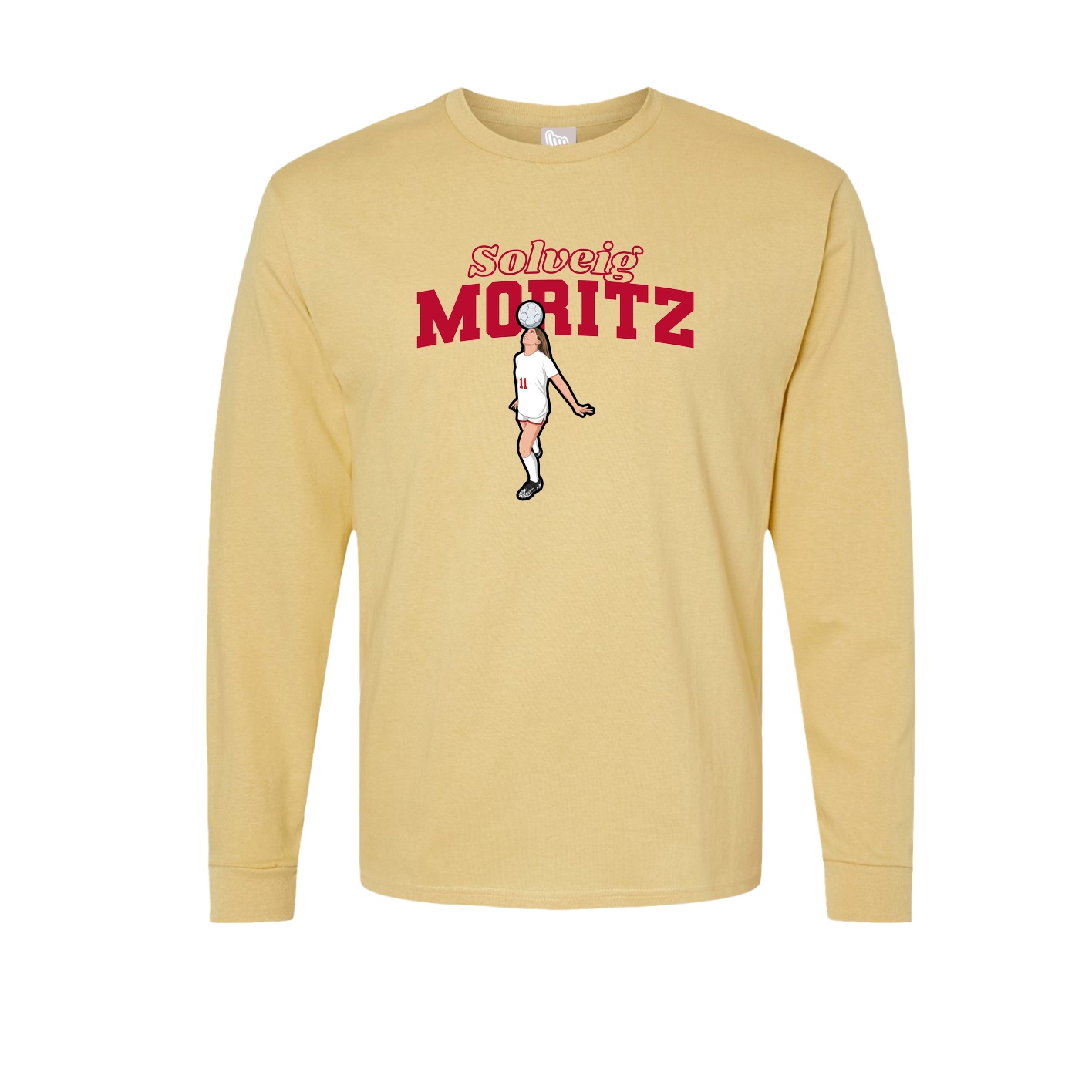 Long Sleeve Tee — Name Arch in Vegas Gold