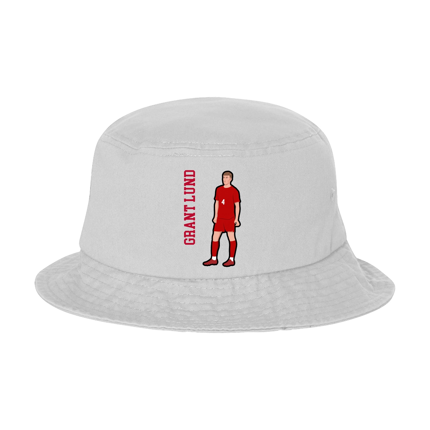 Bucket Cap — Name Vertical in White