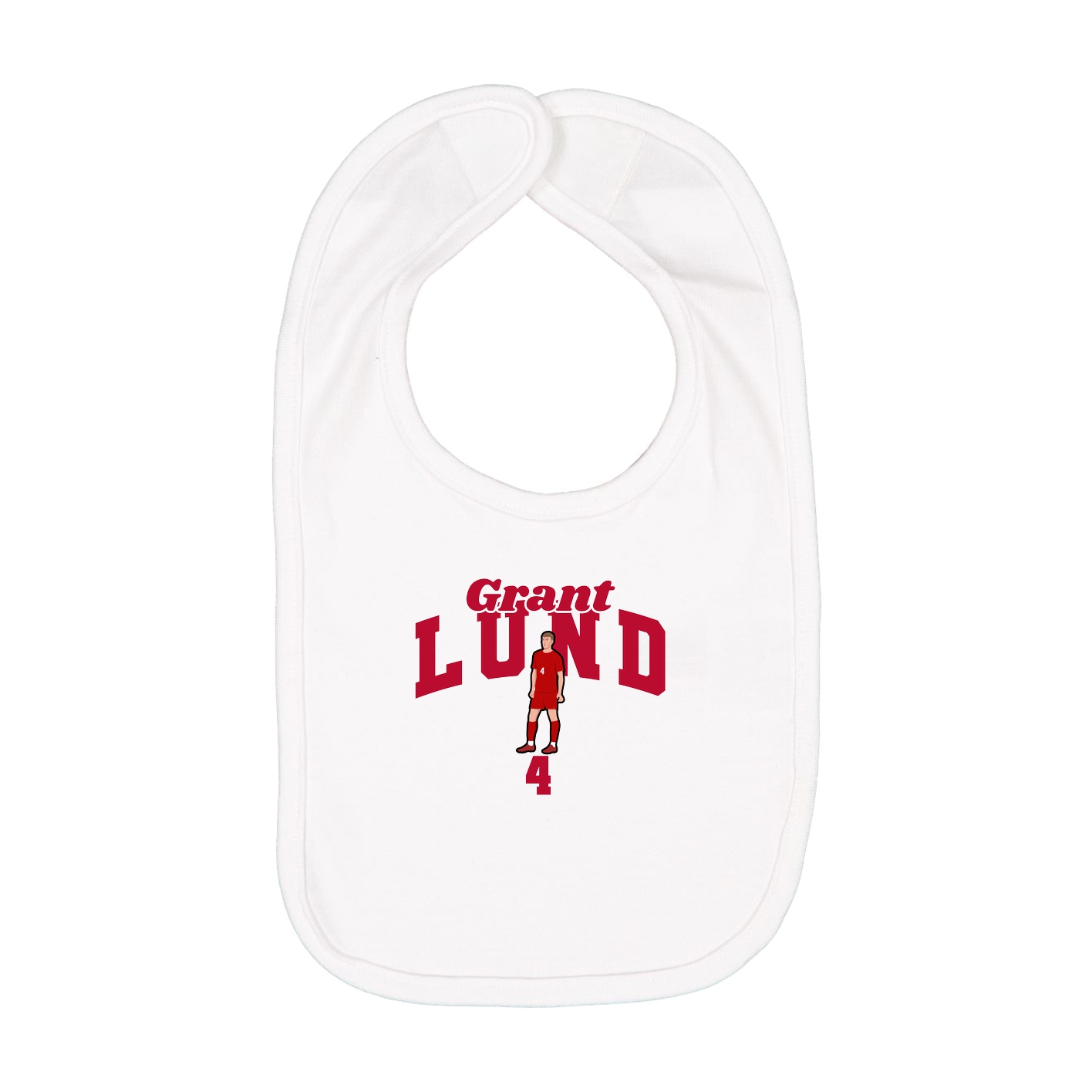 Infant Bib — Signature Arch in White