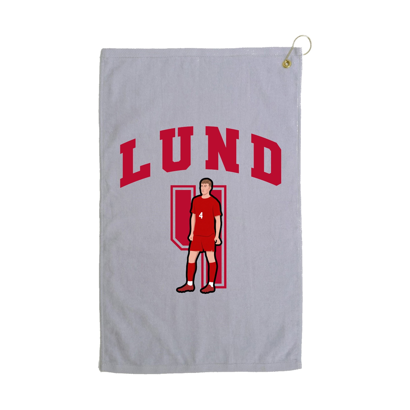 Golf Towel — Number in Grey