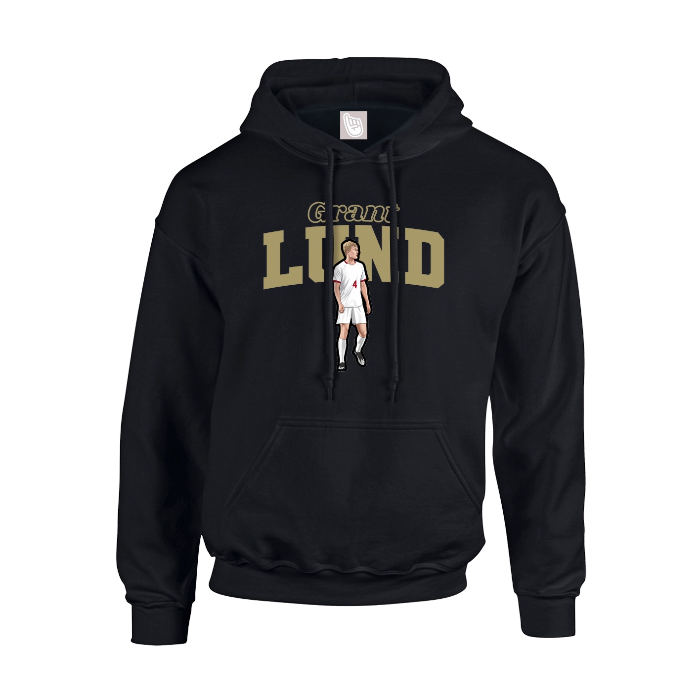 Youth Hoodie — Name Arch in Black