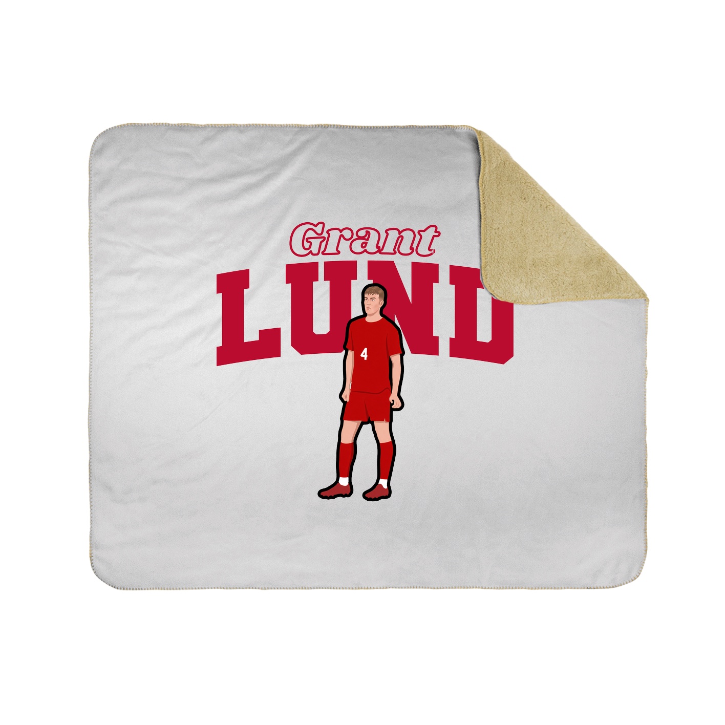 Throw Blanket — Name Arch in White