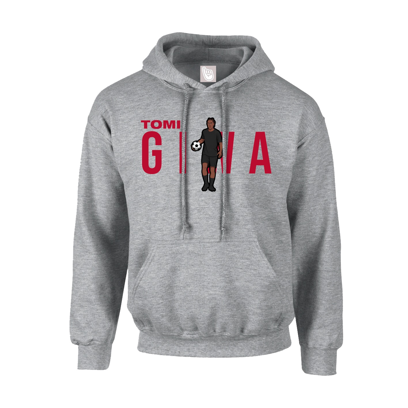Youth Hoodie — Player Name in Grey