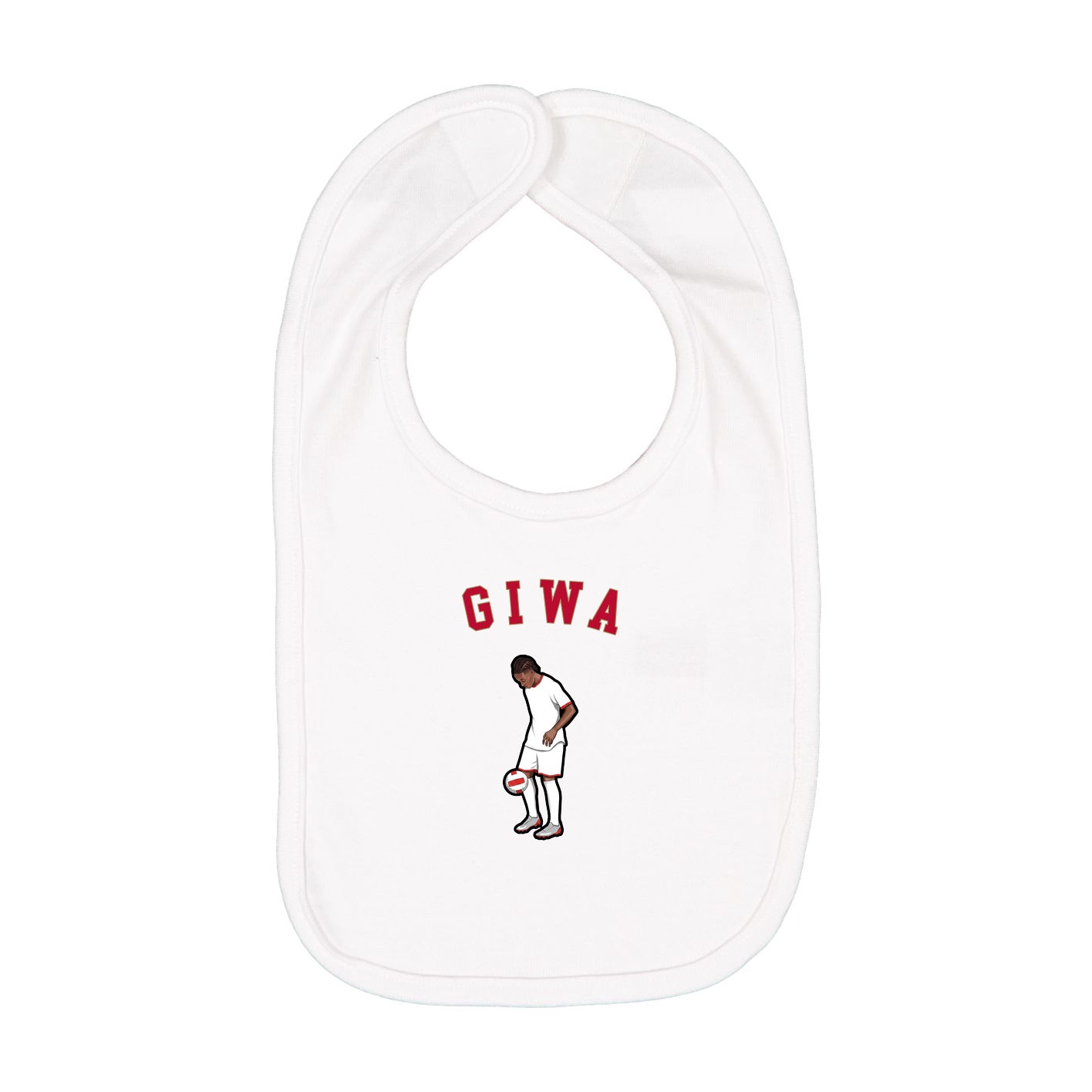 Infant Bib — Shirsey Arch in White