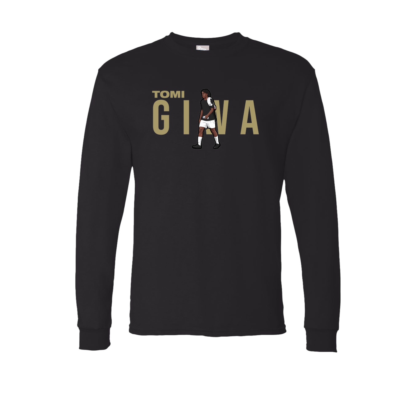 Long Sleeve Tee — Player Name in Black