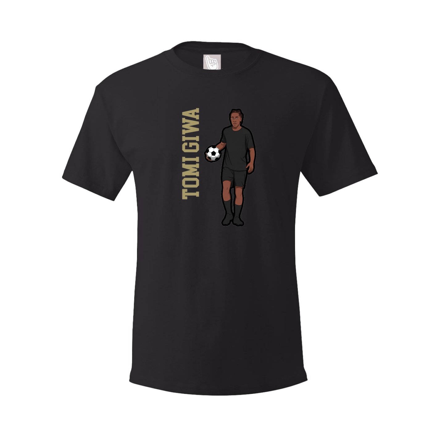 Youth Tee — Name Vertical in Black