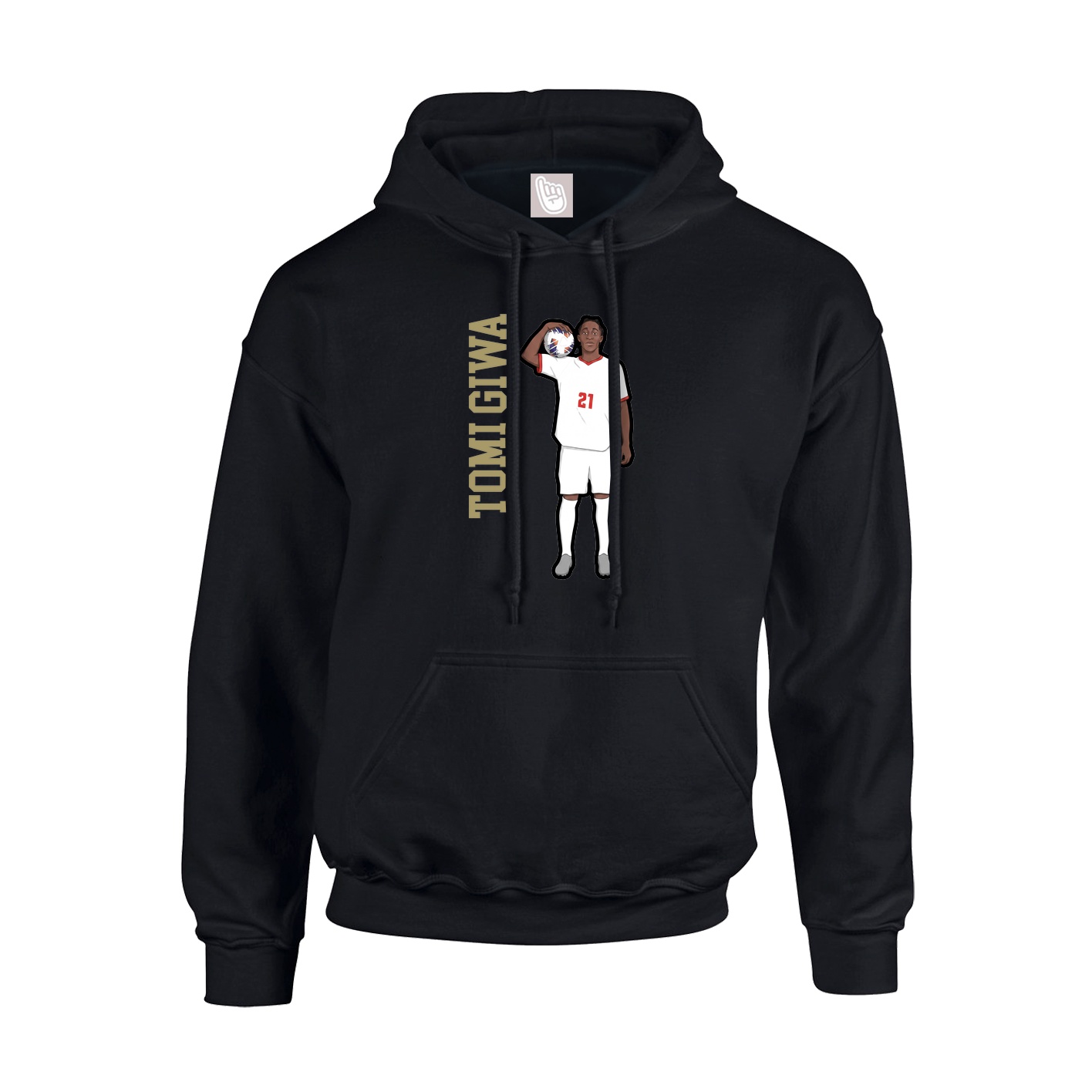 Youth Hoodie — Name Vertical in Black