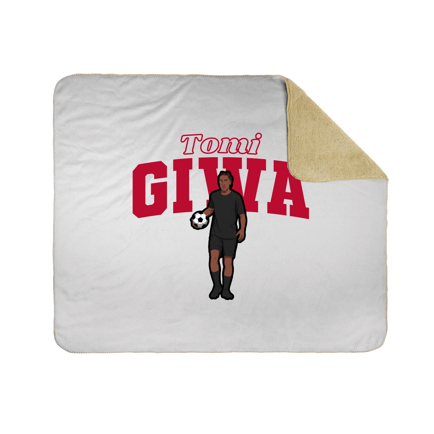 Throw Blanket — Name Arch in White