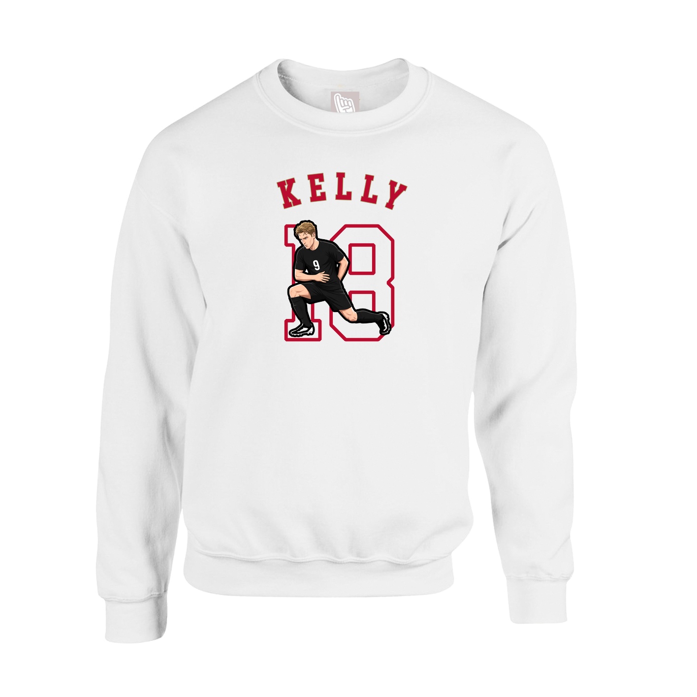Fleece Crew — Shirsey Arch in White