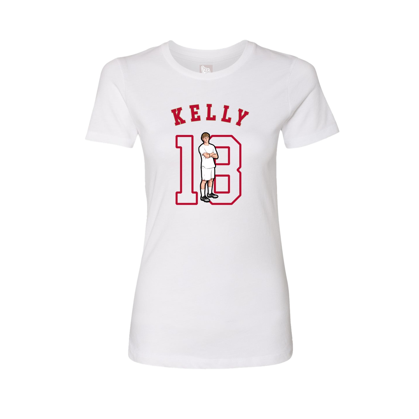 Fitted Women's Tee — Shirsey Arch in White
