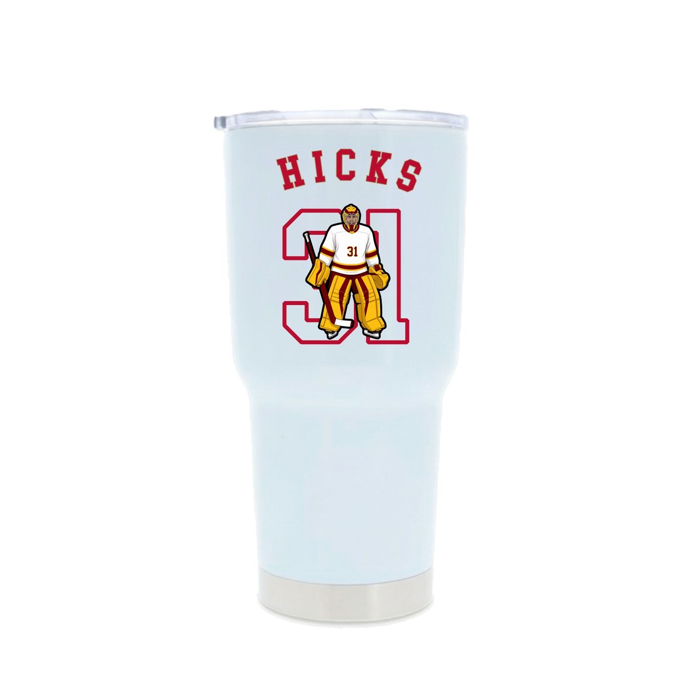 30oz Stainless Steel Tumbler — Shirsey Arch in White