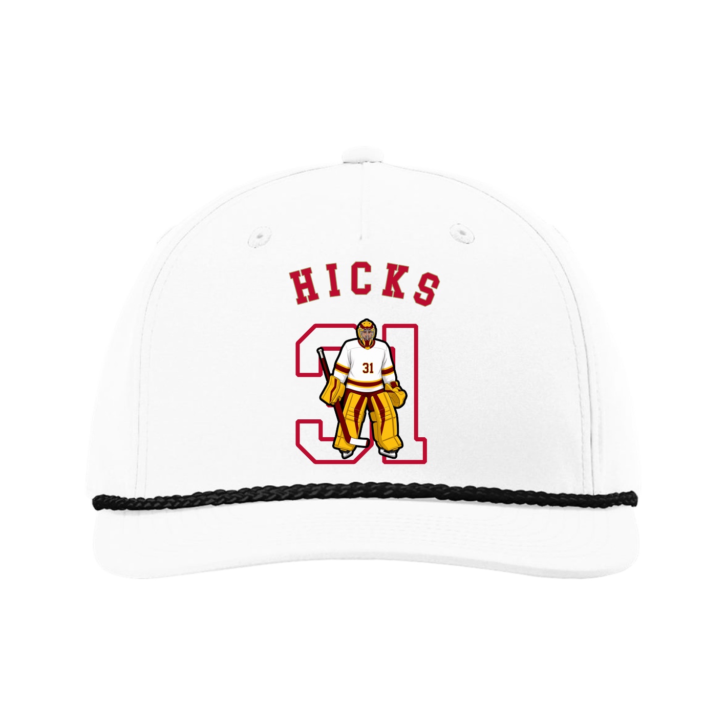 Five-Panel Classic Rope Cap — Shirsey Arch in White