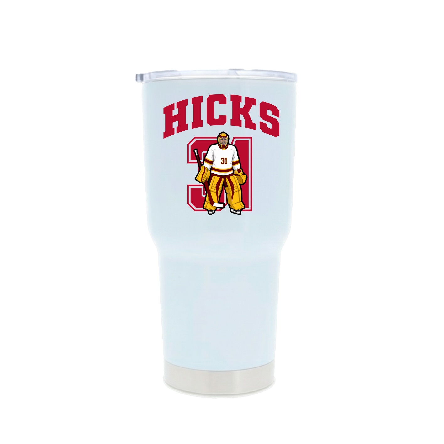 30oz Stainless Steel Tumbler — Number in White