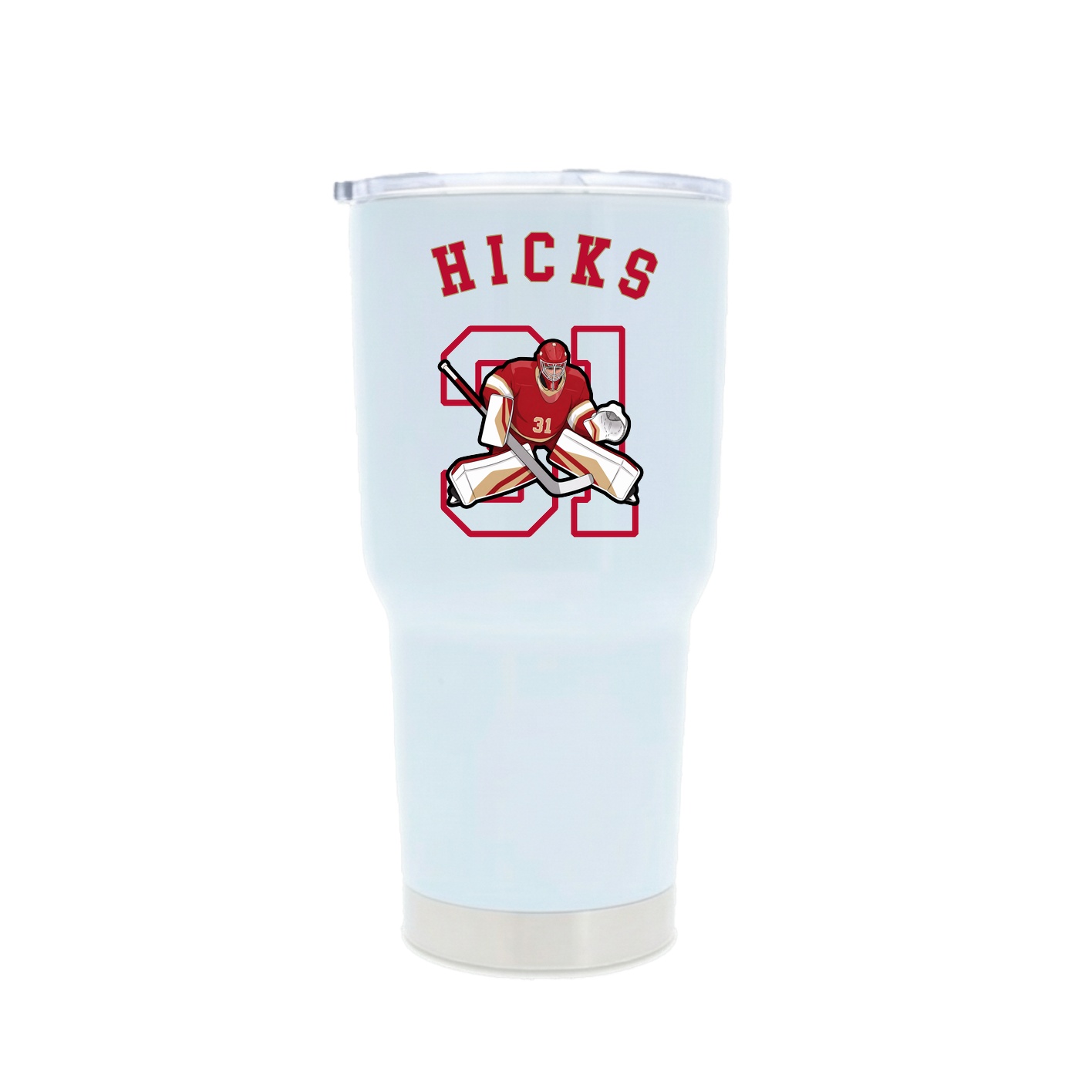 30oz Stainless Steel Tumbler — Shirsey Arch in White