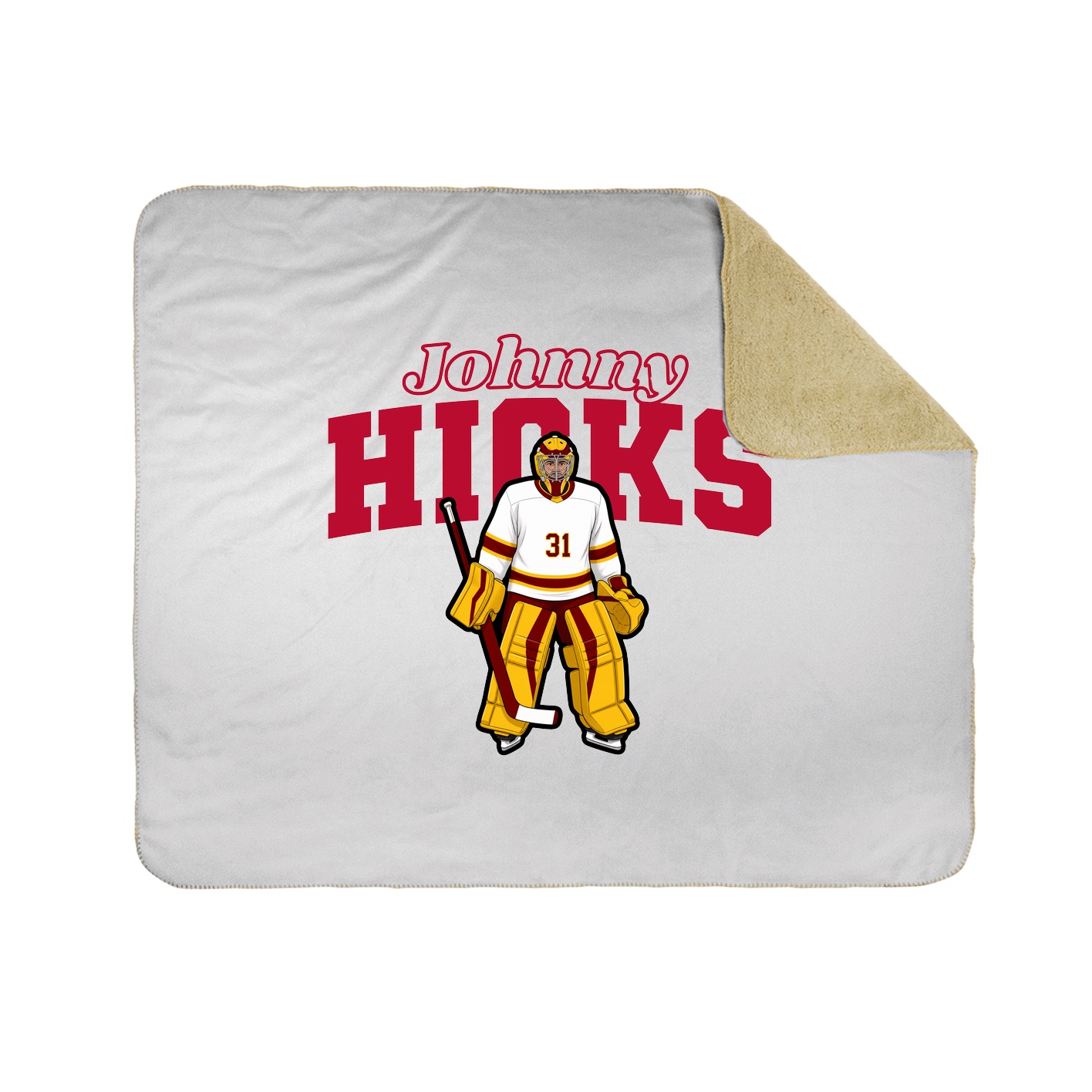Throw Blanket — Name Arch in White