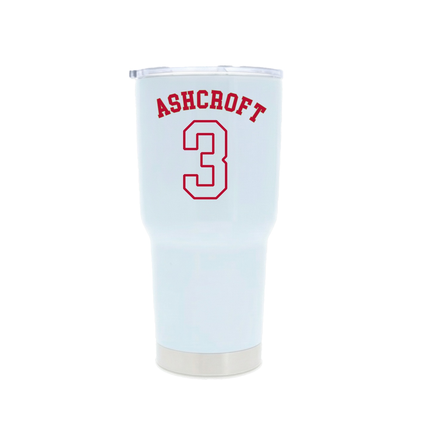 30oz Stainless Steel Tumbler — Shirsey Arch in White