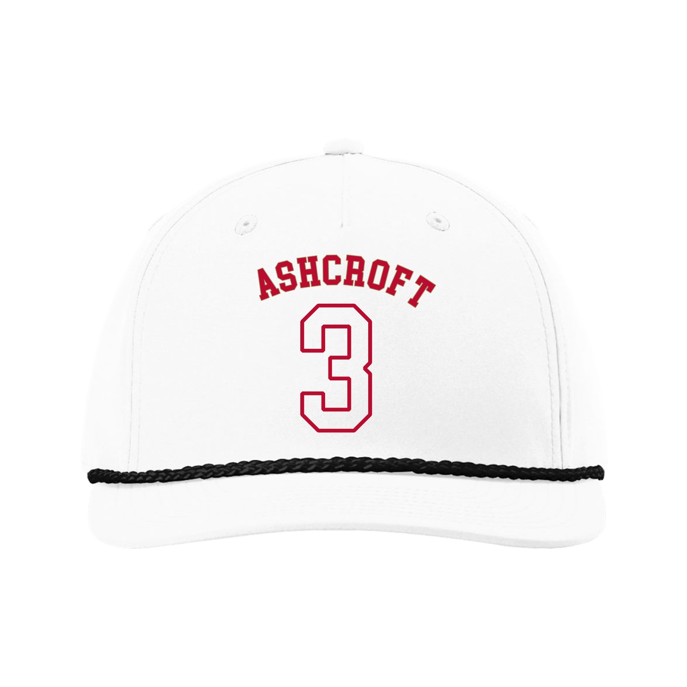 Five-Panel Classic Rope Cap — Shirsey Arch in White