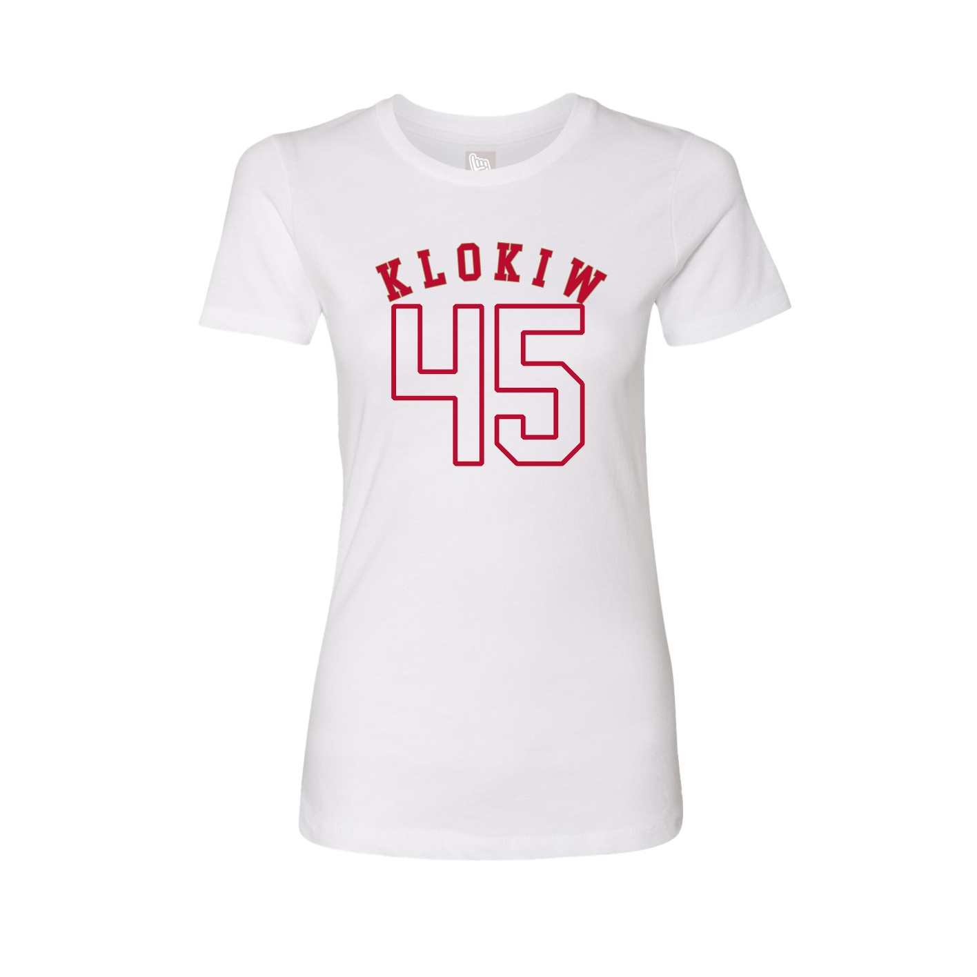 Fitted Women's Tee — Shirsey Arch in White
