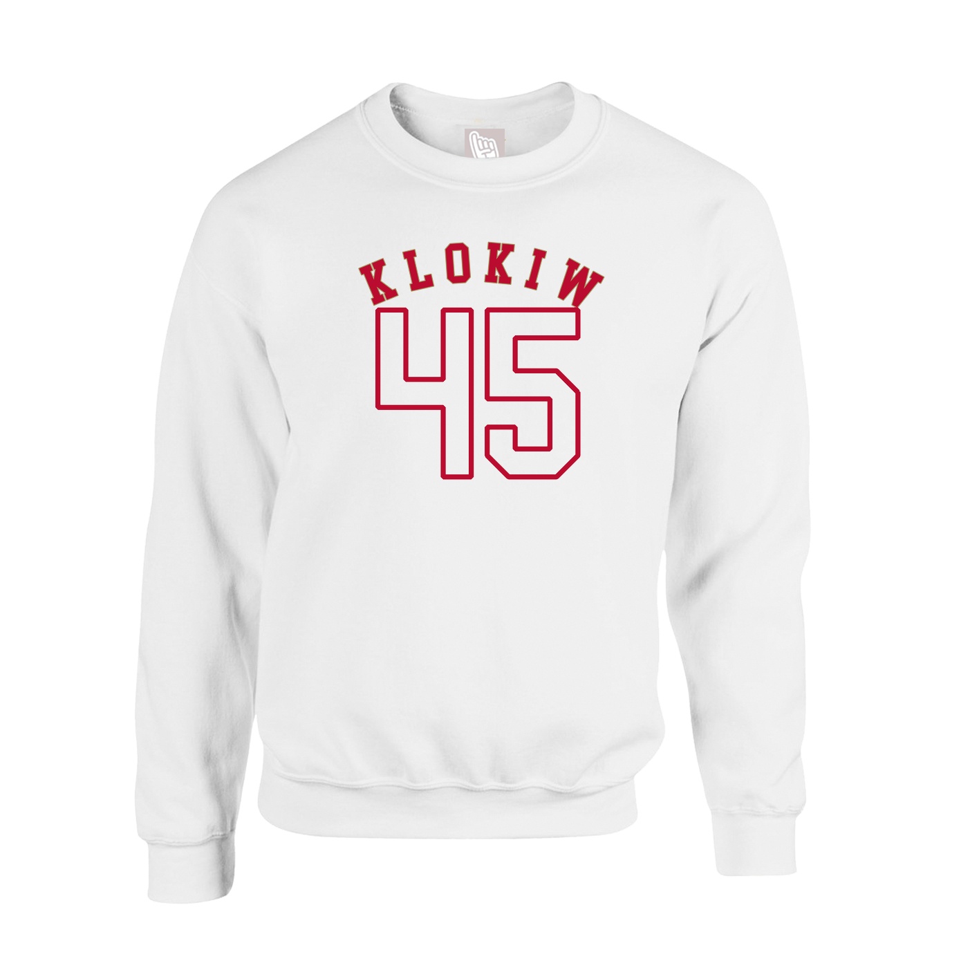 Fleece Crew — Shirsey Arch in White