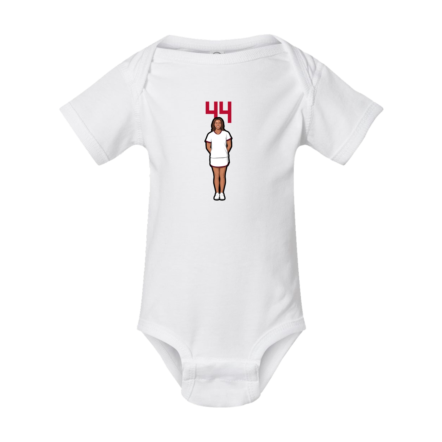 Baby Onesie — Number Top in White