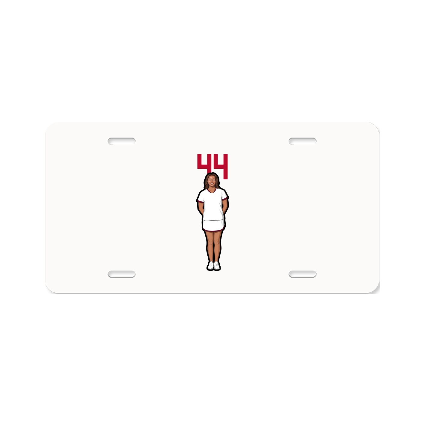 License Plate — Number Top in Classic