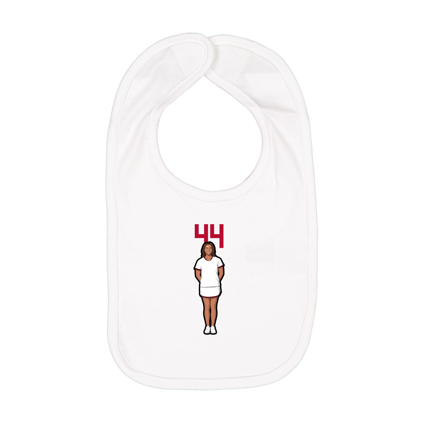 Infant Bib — Number Top in White