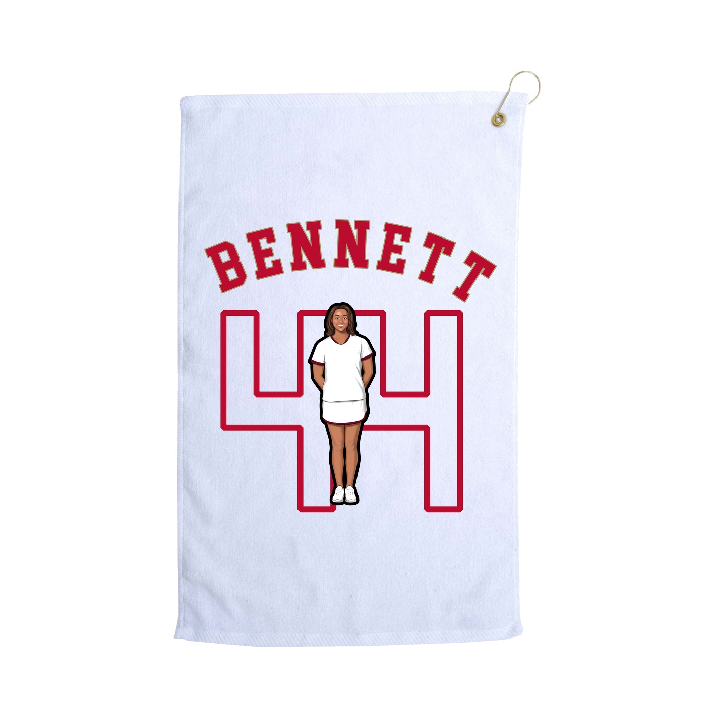 Golf Towel — Shirsey Arch in White