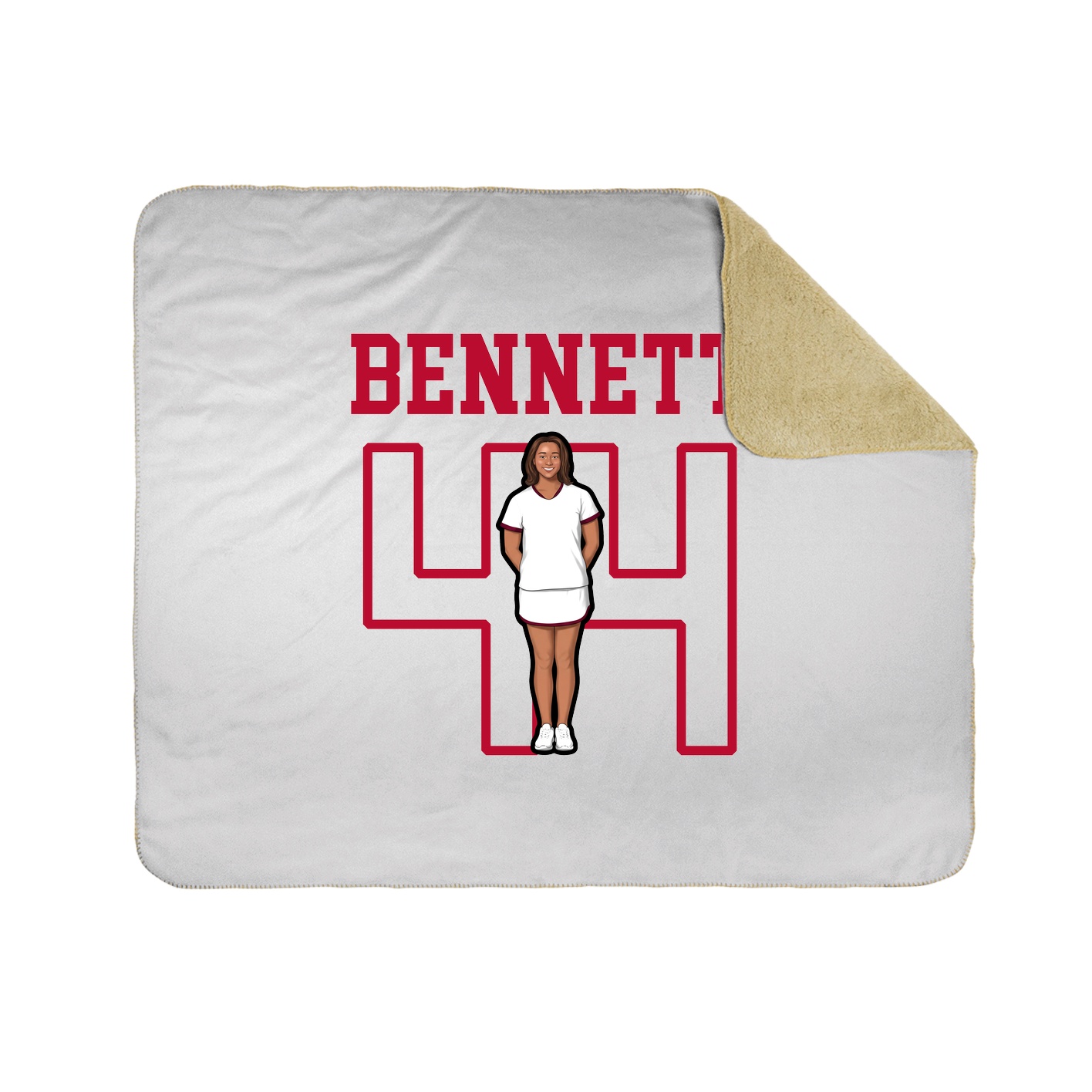 Throw Blanket — Shirsey in White