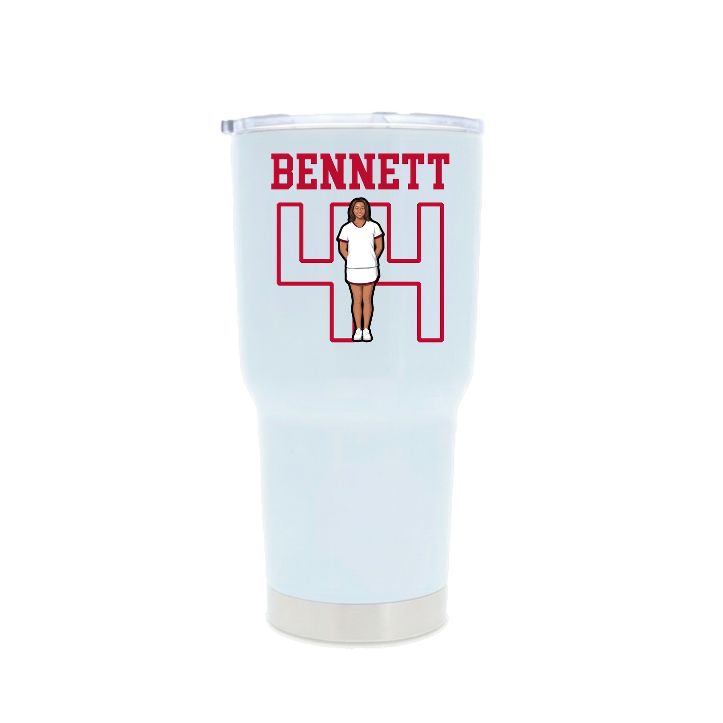 30oz Stainless Steel Tumbler — Shirsey in White
