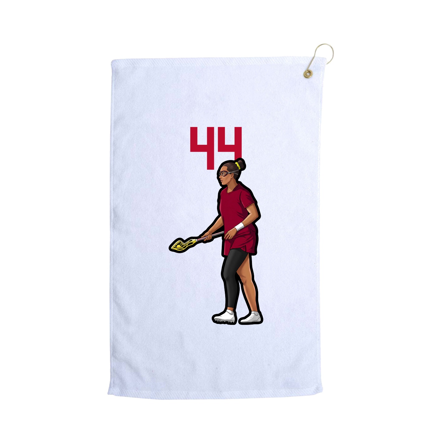 Golf Towel — Number Top in White