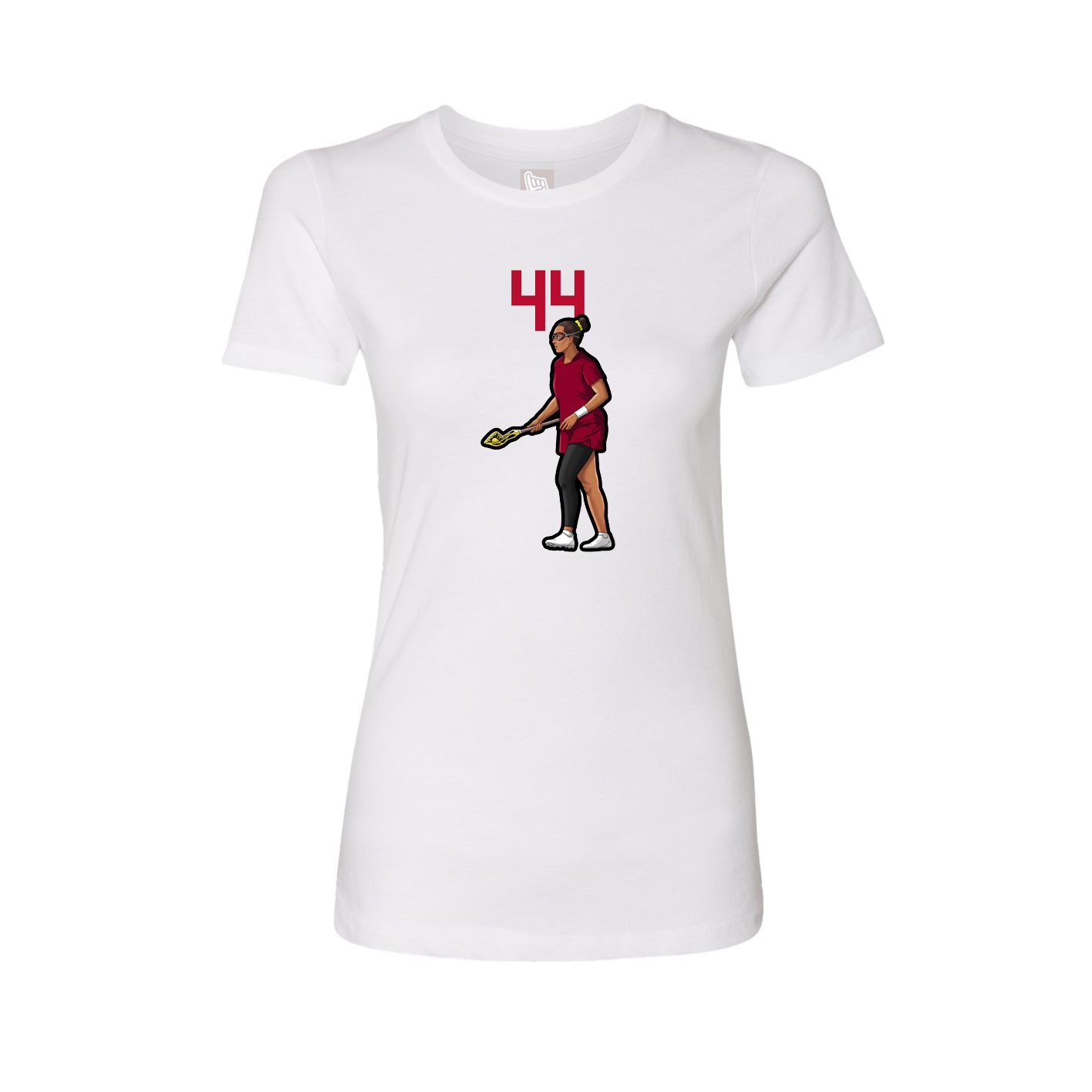 Fitted Women's Tee — Number Top in White