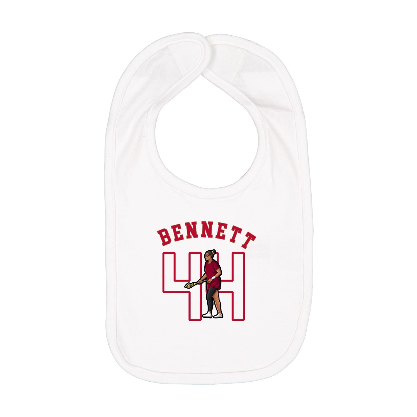 Infant Bib — Shirsey Arch in White