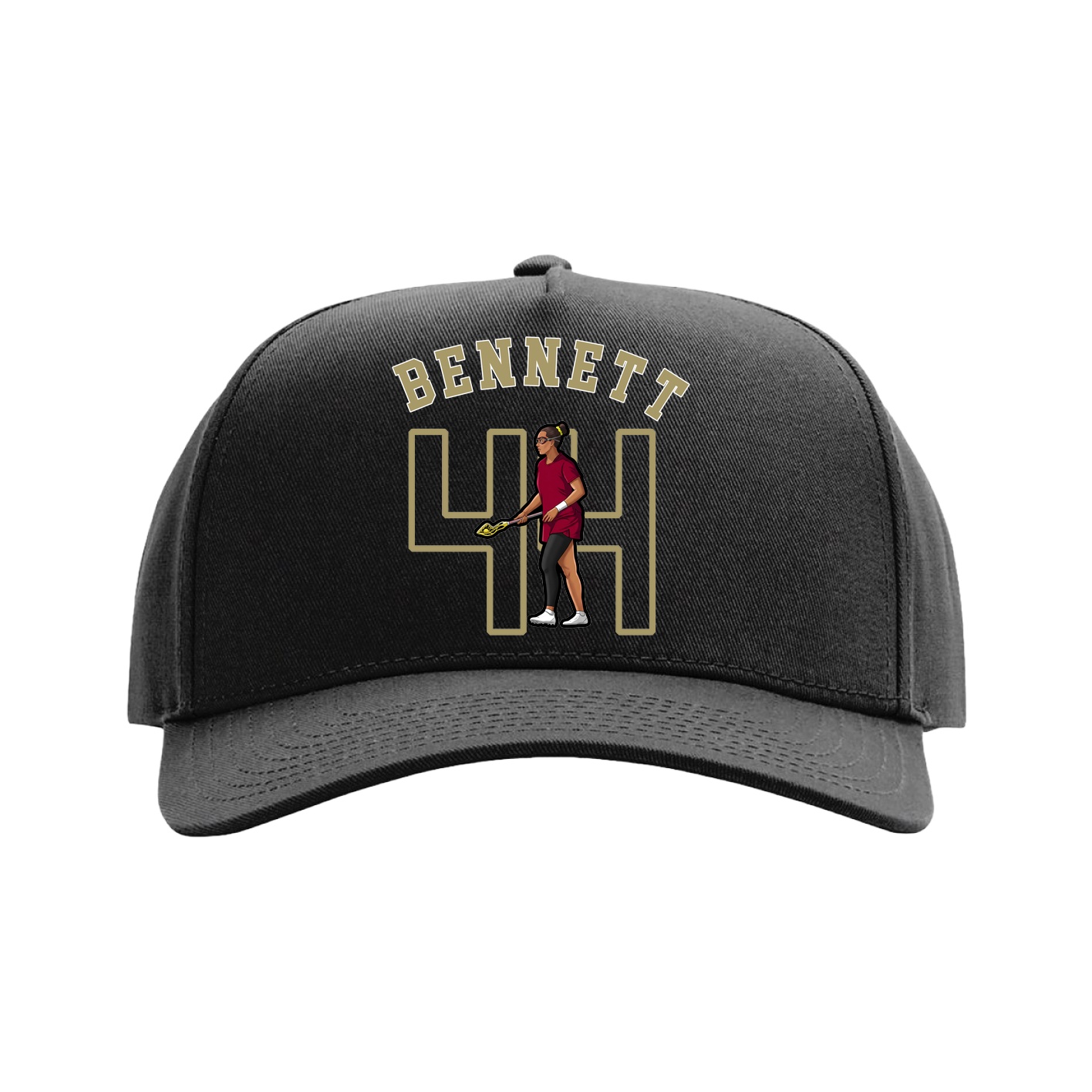 Full Fabric Five-Panel Champ Cap — Shirsey Arch in Black