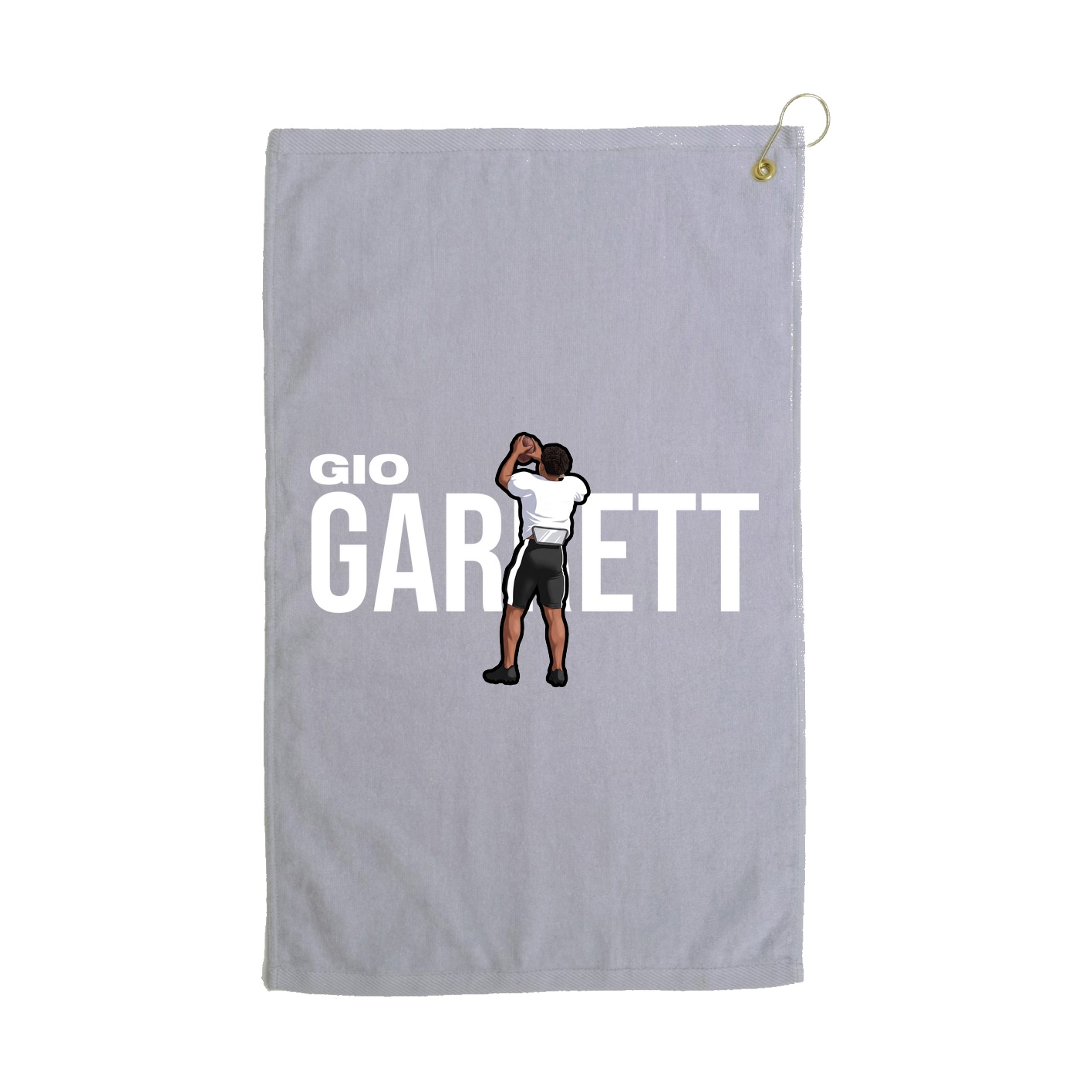 Golf Towel — Player Name in Grey