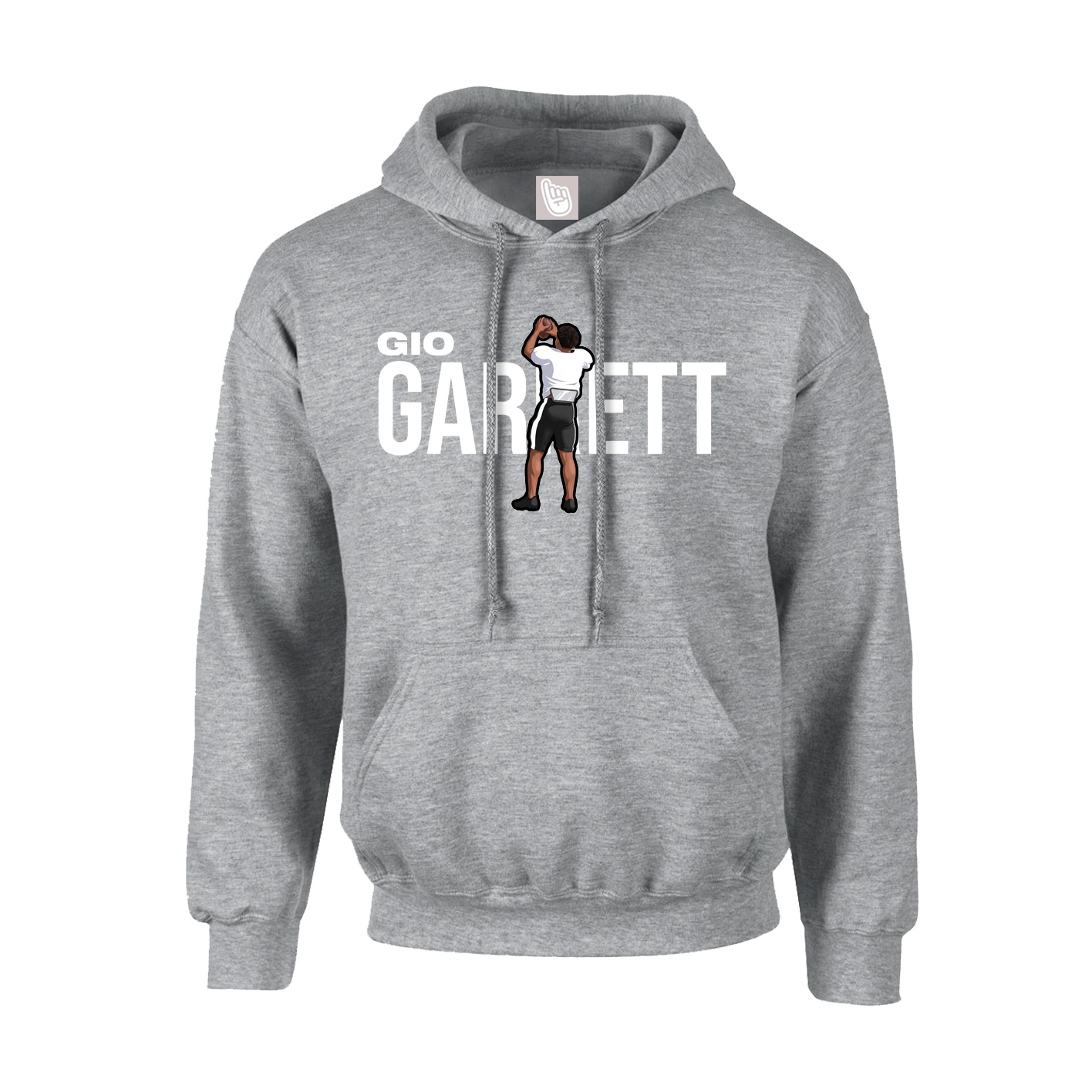 Hoodie — Player Name in Grey