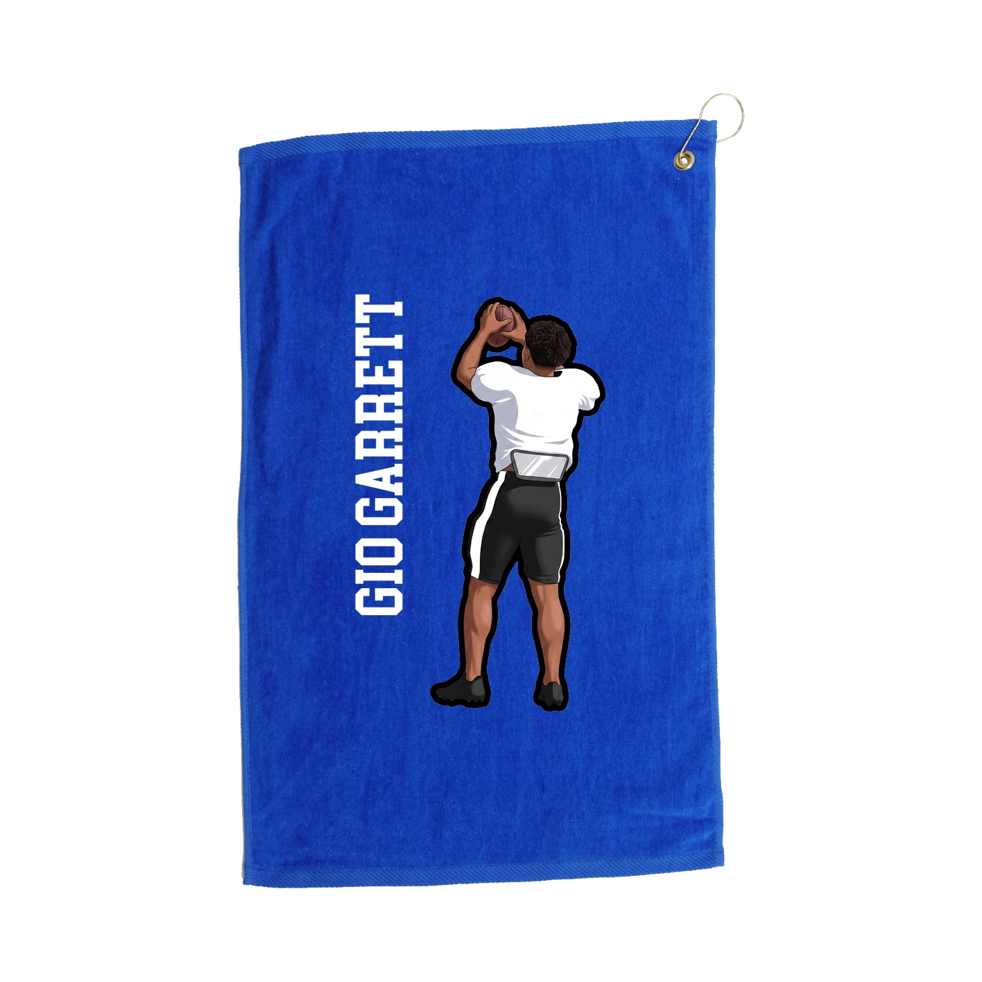 Golf Towel — Name Vertical in Royal
