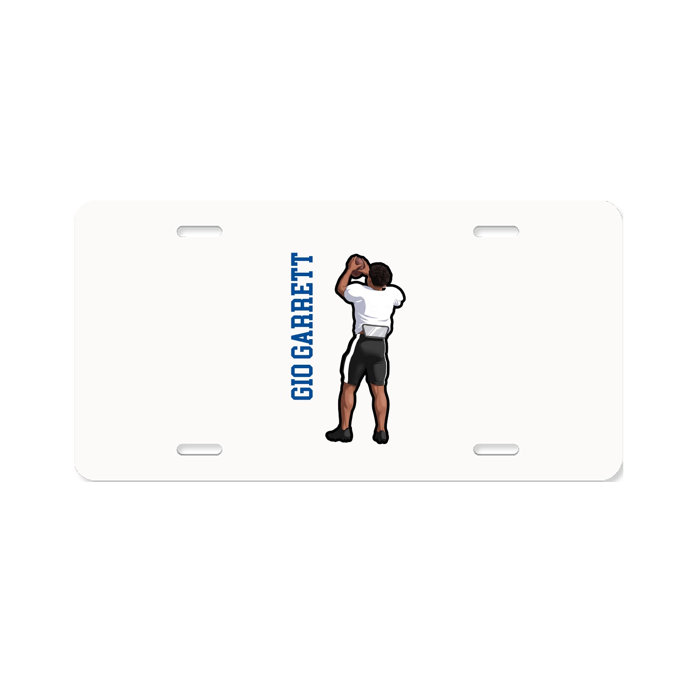License Plate — Name Vertical in Classic