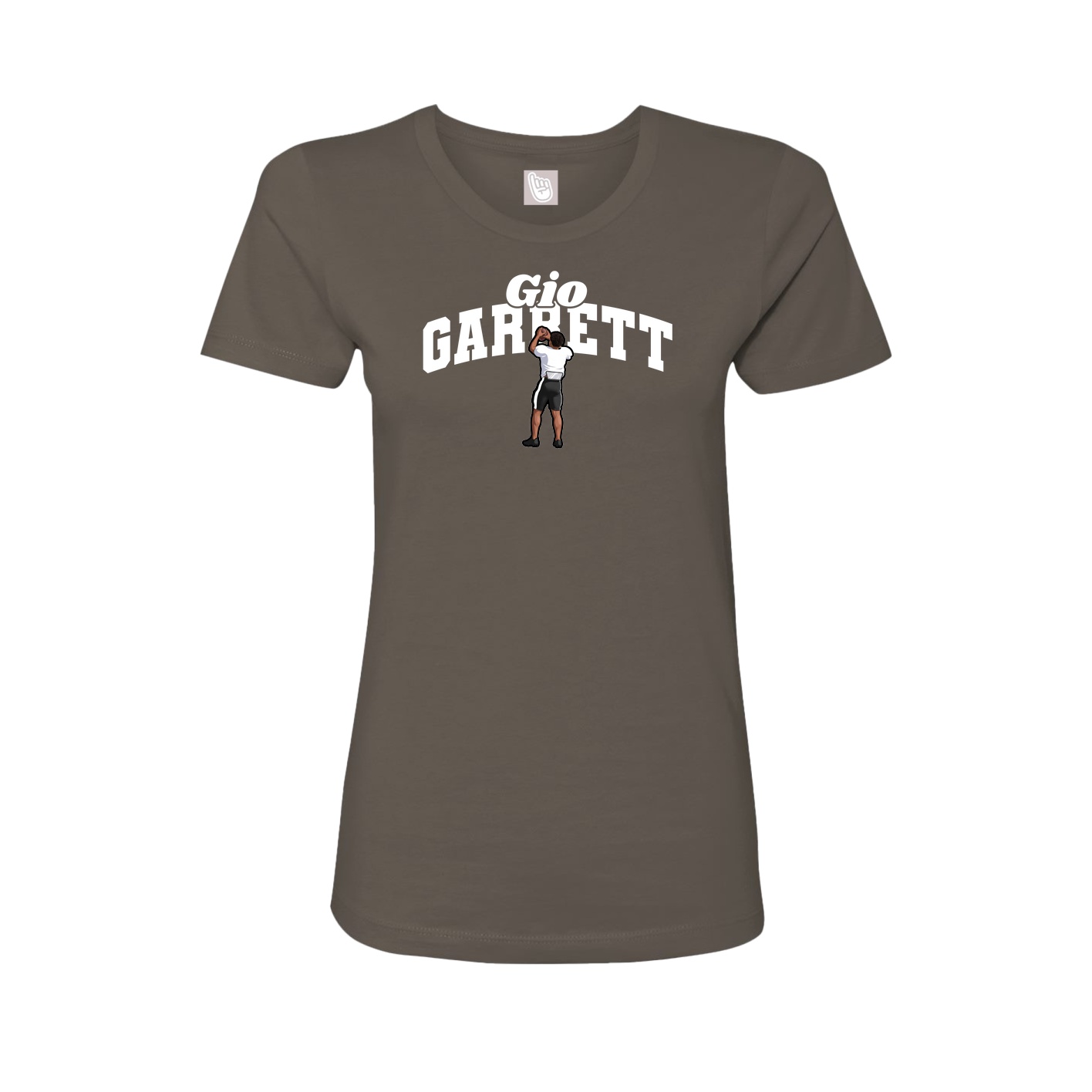 Fitted Women's Tee — Signature Arch in Grey