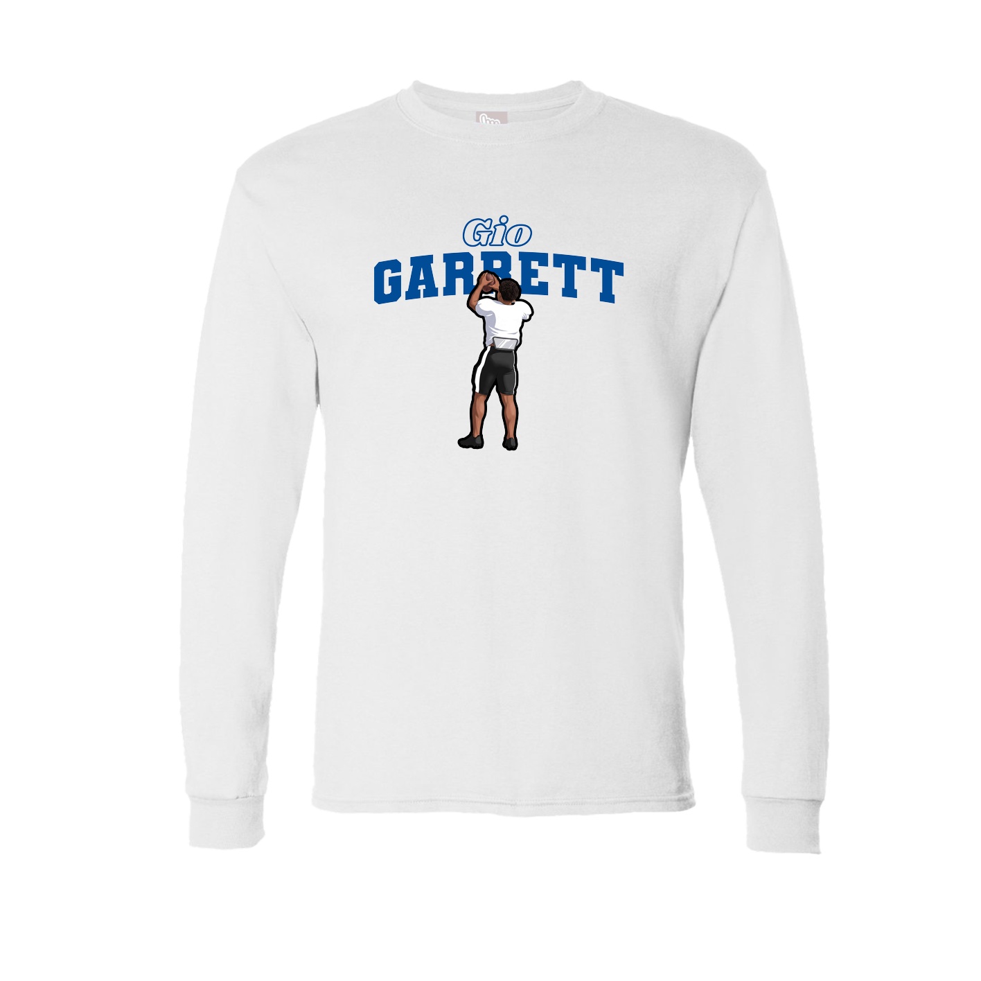 Long Sleeve Tee — Name Arch in White