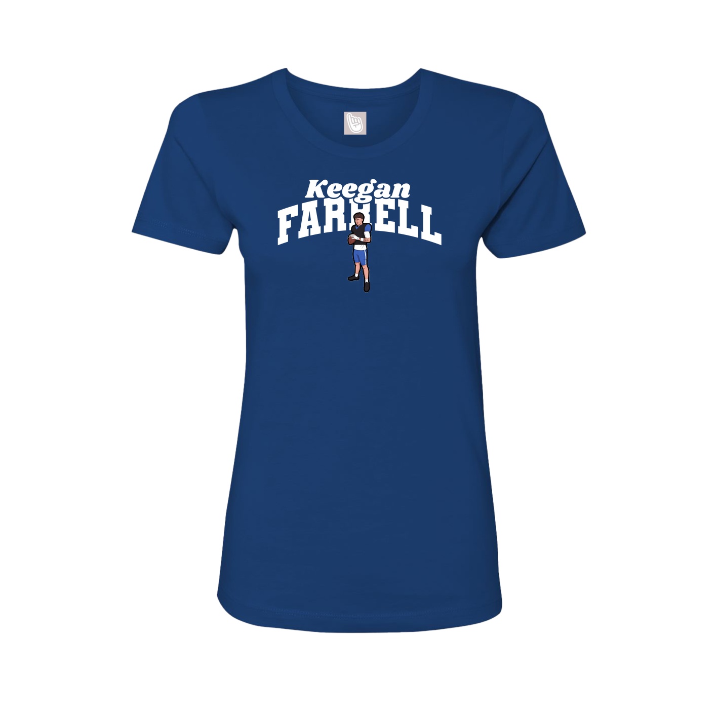 Fitted Women's Tee — Signature Arch in Royal