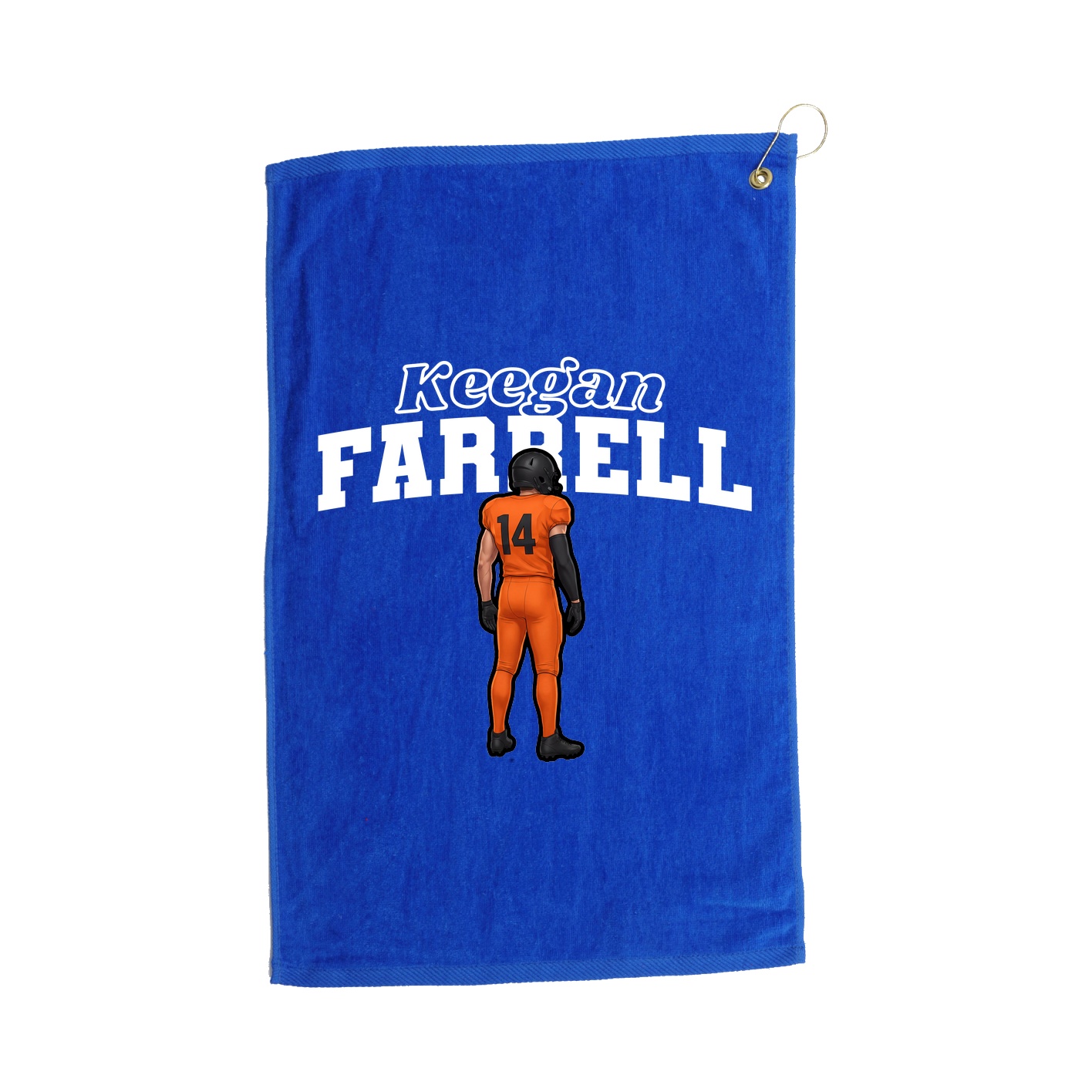 Golf Towel — Name Arch in Royal