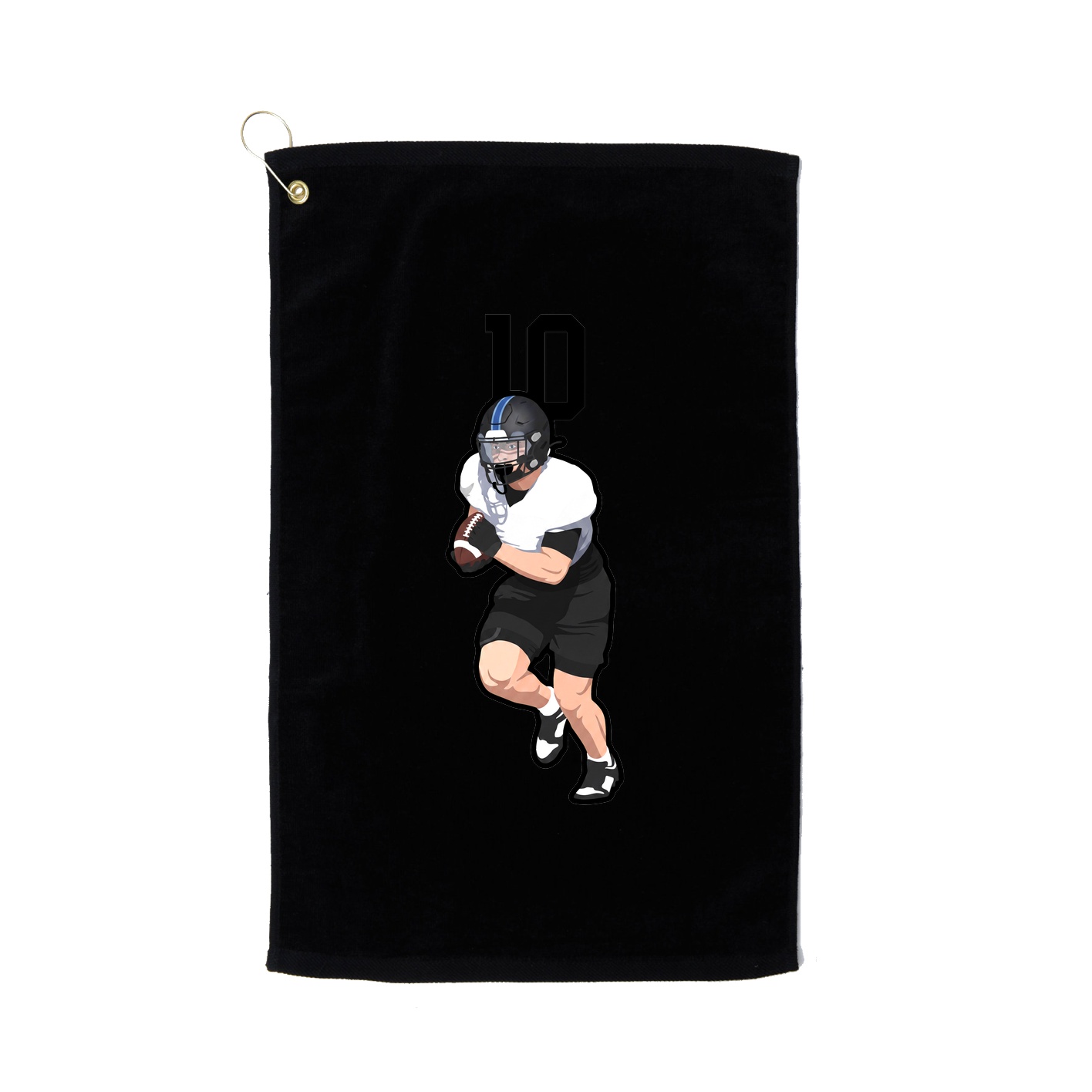 Golf Towel — Number Top in Black