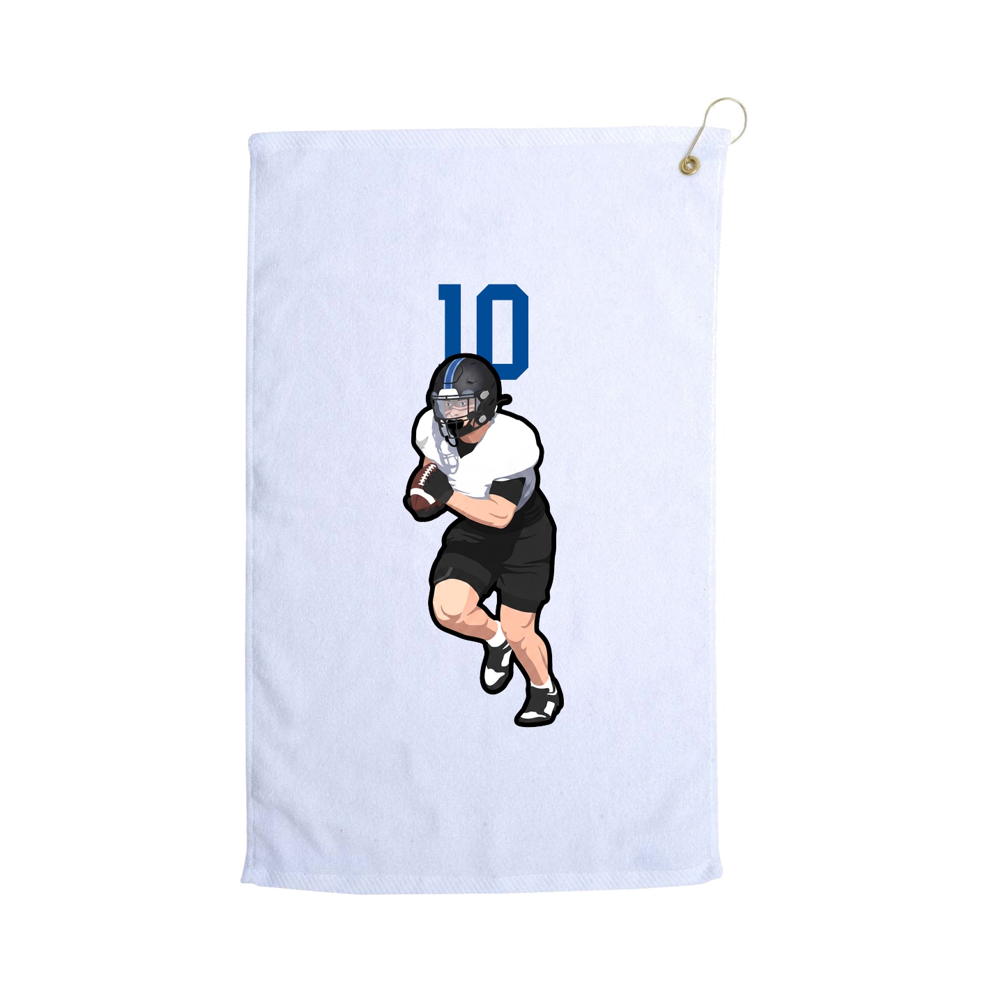 Golf Towel — Number Top in White