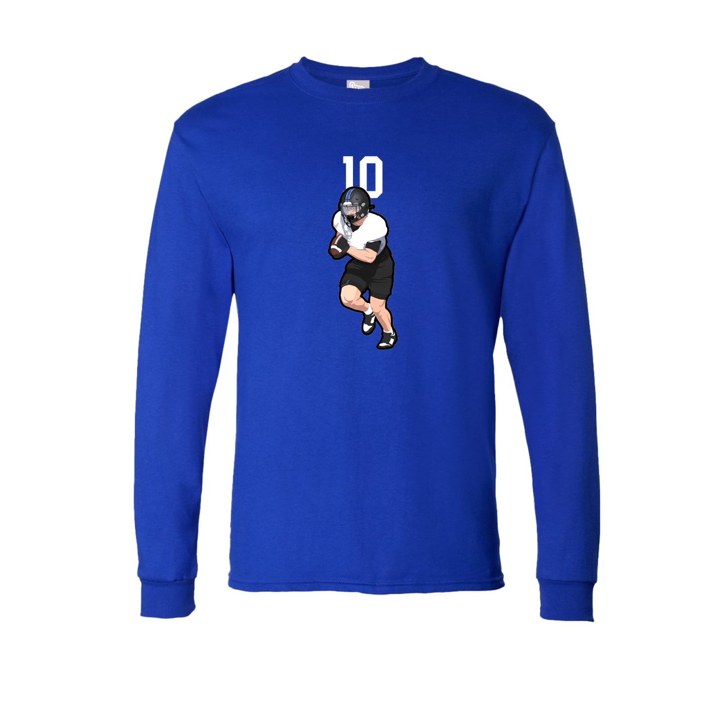 Long Sleeve Tee — Number Top in Royal